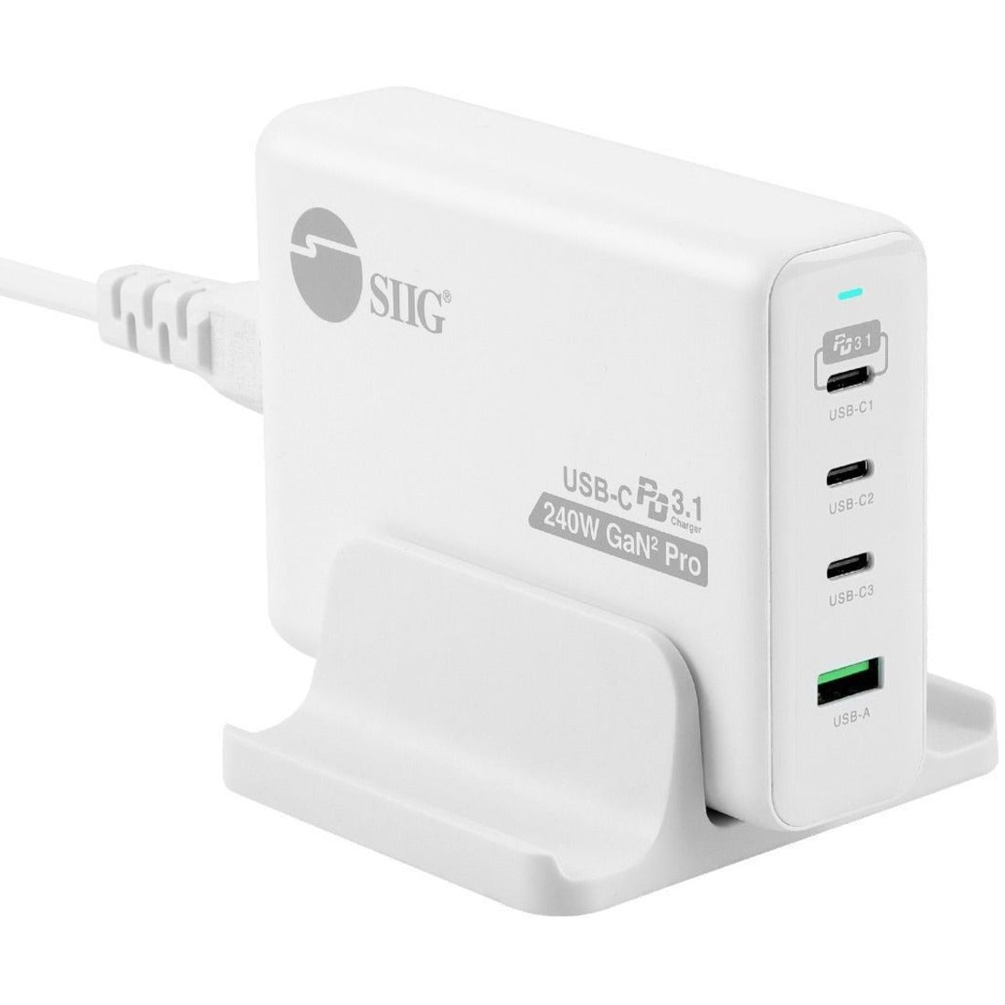 SIIG 240W GaN PD 3.1 Charger - 3C1A — AC-PW1X11-S1