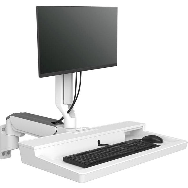 Ergotron CareFit Mounting Arm for Monitor, Mouse, Keyboard, LCD Display - White — 45-621-251