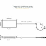 StarTech.com USB to Dual HDMI Adapter, USB A/C to 2x HDMI Displays (1x 4K30, 1x 1080p), USB 3.0 to HDMI Converter, 4in/11cm Cable, Win/Mac — 107B-USB-HDMI