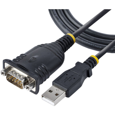 StarTech.com 3ft (1m) USB to Serial Cable, DB9 Male RS232 to USB Converter, USB to Serial Adapter, COM Port Adapter with Prolific IC — 1P3FP-USB-SERIAL