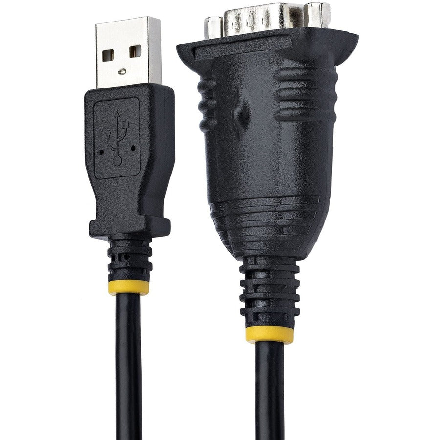 StarTech.com 3ft (1m) USB to Serial Cable, DB9 Male RS232 to USB Converter, USB to Serial Adapter, COM Port Adapter with Prolific IC — 1P3FP-USB-SERIAL