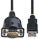 StarTech.com 3ft (1m) USB to Serial Cable, DB9 Male RS232 to USB Converter, USB to Serial Adapter, COM Port Adapter with Prolific IC — 1P3FP-USB-SERIAL