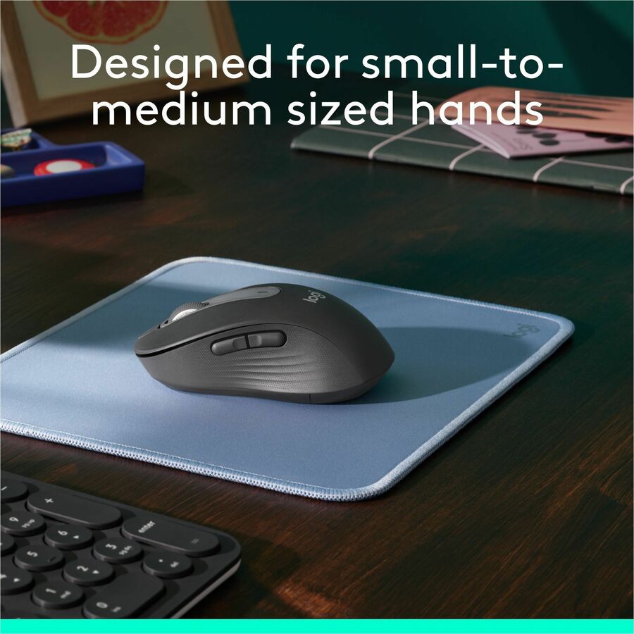 Logitech Signature M650 Wireless Mouse - For Small to Medium Sized Hands, 2-Year Battery, Silent Clicks, Bluetooth, Graphite — 910-006250