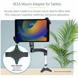 StarTech.com VESA Mount Adapter for Tablets 7.9 to 12.5in, Up to 2kg /4.4lb, 75x75/100x100, Universal Anti-Theft Tablet VESA Mount Clamp — TABLET-VESA-ADAPTER