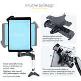 StarTech.com VESA Mount Adapter for Tablets 7.9 to 12.5in, Up to 2kg /4.4lb, 75x75/100x100, Universal Anti-Theft Tablet VESA Mount Clamp — TABLET-VESA-ADAPTER