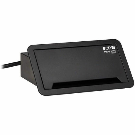 Eaton Tripp Lite Series Power It! 2-Outlet In-Desk Power and Charging Dock - 4x USB-A, USB-B, HDMI, RJ11, RJ45, 10 ft. Cord, Antimicrobial Protection, Black — PS222DATAM