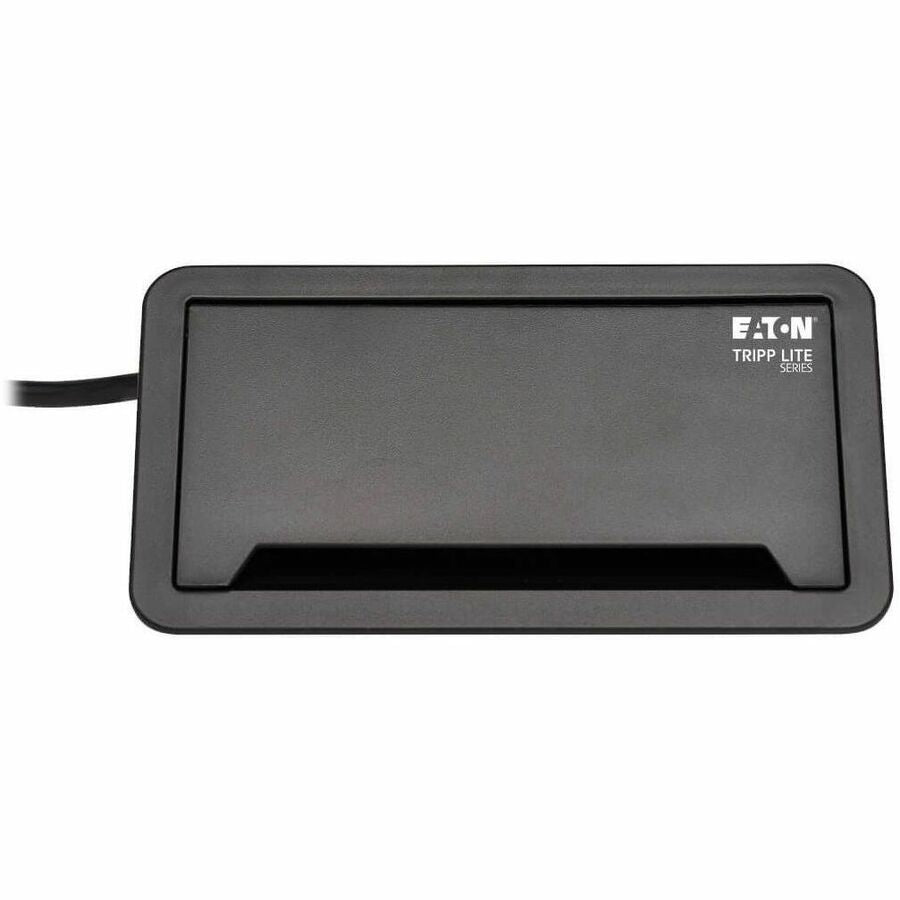 Eaton Tripp Lite Series Power It! 2-Outlet In-Desk Power and Charging Dock - 4x USB-A, USB-B, HDMI, RJ11, RJ45, 10 ft. Cord, Antimicrobial Protection, Black — PS222DATAM