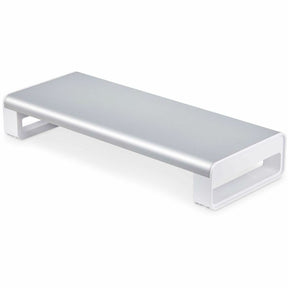 StarTech.com Ergonomic Monitor Riser Stand, Up to 33lb/15kg, Fixed height 3.5in/9cm, Desktop Computer Monitor/Laptop Riser, Steel Platform — 1MFSW-MONITOR-RISER