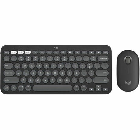 Logitech Pebble 2 Combo, Wireless Keyboard and Mouse, Quiet and Portable, Customizable, Logi Bolt, Tonal Graphite — 920-012061