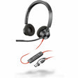 Poly Blackwire 3320 Stereo Microsoft Teams Certified USB-C Headset + USB-C/A Adapter — 8X220AA