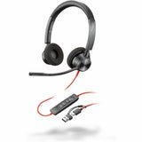 Poly Blackwire 3320 Stereo Microsoft Teams Certified USB-C Headset + USB-C/A Adapter — 8X220AA