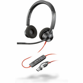 Poly Blackwire 3320 Stereo Microsoft Teams Certified USB-C Headset + USB-C/A Adapter — 8X220AA