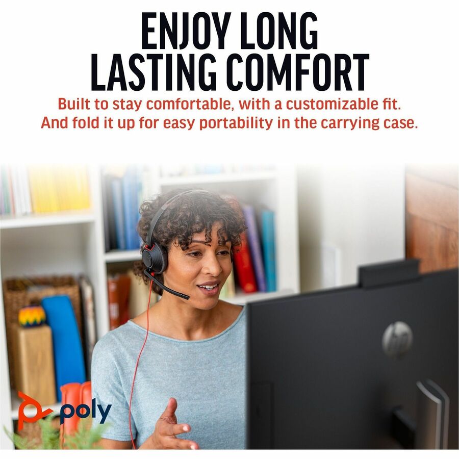 Poly Blackwire 5220 Stereo USB-C Headset + 3.5mm Plug + USB-C/A Adapter — 8X231AA
