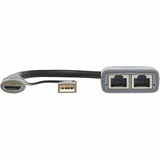 Eaton Tripp Lite Series HDMI over Cat6 Pigtail Receiver with Repeater, 4K 60 Hz, 4:4:4, Transceiver, HDCP 2.2, 230 ft. (70.1 m), TAA — B127U-110-PH
