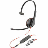 Poly Blackwire 3215 Monaural USB-C Headset + 3.5mm Plug + USB-C/A Adapter (Bulk) — 8X227A6
