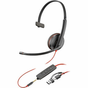 Poly Blackwire 3215 Monaural USB-C Headset + 3.5mm Plug + USB-C/A Adapter (Bulk) — 8X227A6