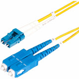 StarTech.com 7m (22.9ft) LC to SC (UPC) OS2 Single Mode Duplex Fiber Optic Cable, 9/125, 100G, Low Insertion Loss, LSZH Fiber Jumper Cord — SMLCSC-OS2-7M