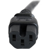 StarTech.com 6ft (1.8m) Heavy Duty Extension Cord, IEC C14 to IEC C15 Black Extension Cord, 15A 250V, 14AWG, Heavy Gauge Power Cable — PXTC14C156