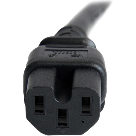 StarTech.com 6ft (1.8m) Heavy Duty Extension Cord, IEC C14 to IEC C15 Black Extension Cord, 15A 250V, 14AWG, Heavy Gauge Power Cable — PXTC14C156