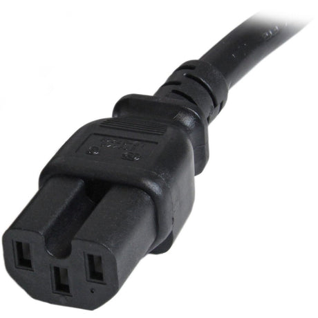 StarTech.com 6ft (1.8m) Heavy Duty Extension Cord, IEC C14 to IEC C15 Black Extension Cord, 15A 250V, 14AWG, Heavy Gauge Power Cable — PXTC14C156