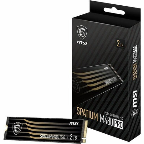 MSI SPATIUM M480 PRO 2 TB Solid State Drive - M.2 2280 Internal - PCI Express NVMe (PCI Express NVMe 4.0 x4) — SM480PN2TB