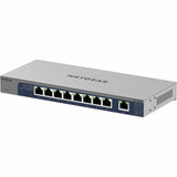Netgear 8-Port Gigabit Ethernet Unmanaged Switch with 1 Dedicated 10G/Multi-Gig Port — GS108MX-100NAS