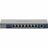 Netgear 8-Port Gigabit Ethernet Unmanaged Switch with 1 Dedicated 10G/Multi-Gig Port — GS108MX-100NAS
