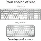 Logitech MX Keys S for Mac, Wireless Keyboard, Fluid, Precise Laptop-Like Typing, Programmable Keys, Backlit, Bluetooth, Pale Grey — 920-011622