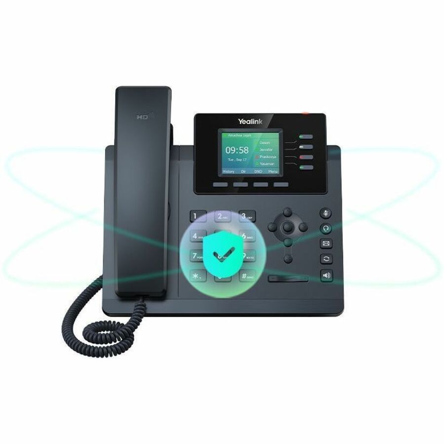 Yealink SIP-T34W IP Phone - Corded - Corded/Cordless - Wi-Fi, Bluetooth - Wall Mountable - Classic Gray — 1301037