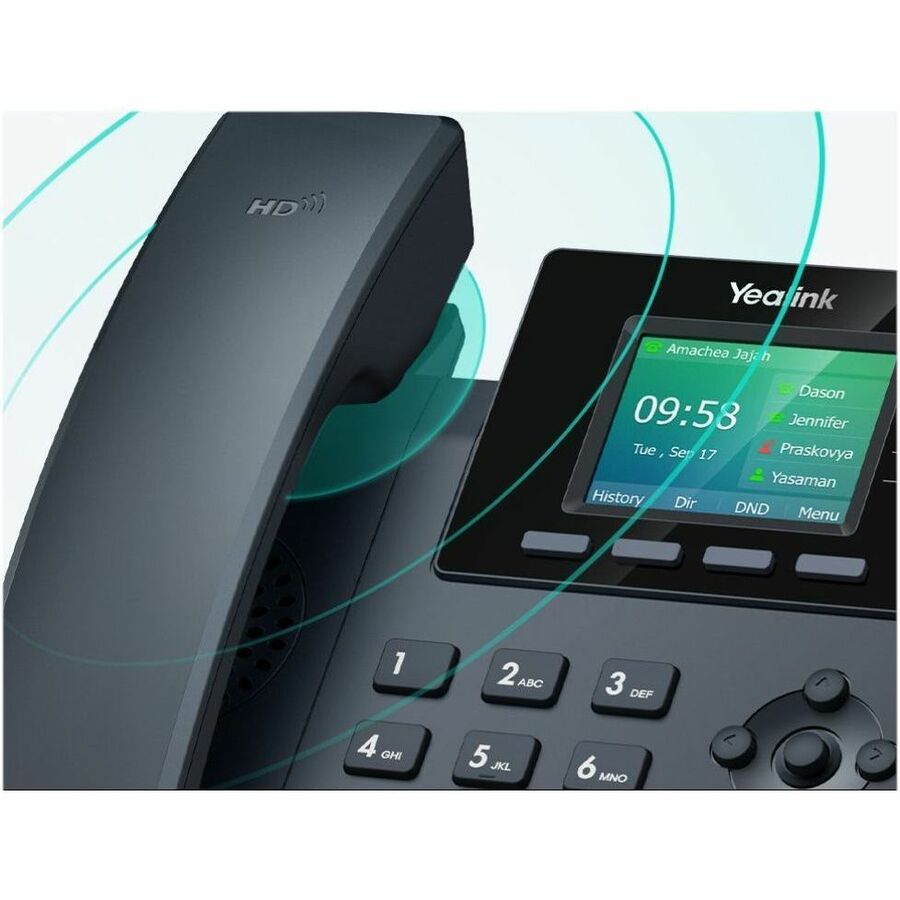 Yealink SIP-T34W IP Phone - Corded - Corded/Cordless - Wi-Fi, Bluetooth - Wall Mountable - Classic Gray — 1301037