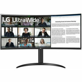 LG Ultrawide 34BR55QC-B 34" Class UWQHD Curved Screen LCD Monitor - 21:9 - Textured Black — 34BR55QC-B
