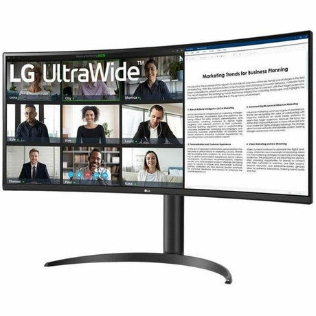 LG Ultrawide 34BR55QC-B 34" Class UWQHD Curved Screen LCD Monitor - 21:9 - Textured Black — 34BR55QC-B