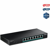 TRENDnet 8-Port 2.5G PoE++ Switch, TPE-BG380, 8 x 2.5 GB PoE++ Ports, 230W PoE Power Budget, 40Gbps Switching Capacity, NDAA + TAA Compliant, Lifetime TRENDnet Protection