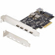 StarTech.com 5-Port USB PCIe Card, USB 3.2 10Gbps, PCI Express Card with 4x USB-C Ports, 1x USB-A Internal Port — PS4C3IA3-USB-C-CARD