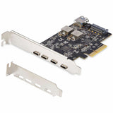 StarTech.com 5-Port USB PCIe Card, USB 3.2 10Gbps, PCI Express Card with 4x USB-C Ports, 1x USB-A Internal Port — PS4C3IA3-USB-C-CARD