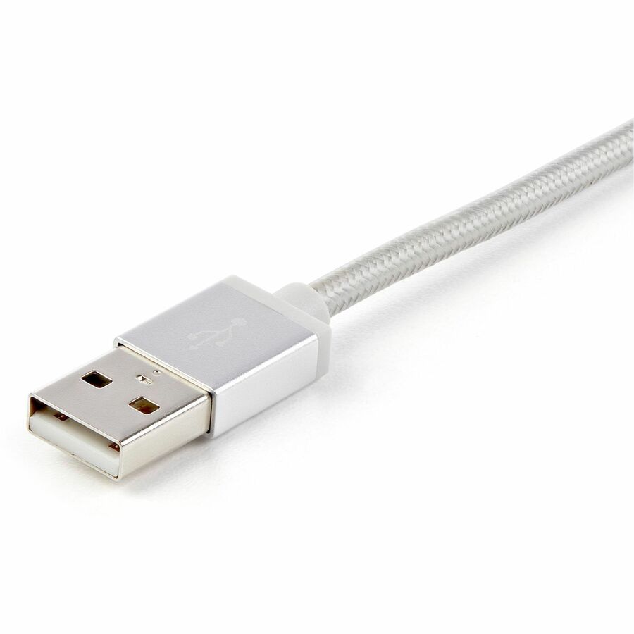 StarTech.com 6ft (1.8m) USB Multi-Charging Cable, USB-A to Lightning/USB-C/Micro-USB, Apple MFi Certified, Braided Nylon Jacket; USB 3-in-1 Charger Cable/Cord — LTCUB6GR
