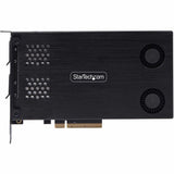 StarTech.com Dual-Bay M.2 NVMe SSD to PCIe x8 Removable Mobile Rack; Bifurcation Required; Tool-less Installation, PCIe Hot-Swap Drive Bay — 2M2-REMOVABLE-PCIE