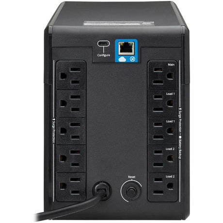 Eaton Tripp Lite Series 750VA 500W 120V Line-Interactive Cloud-Connected UPS with Remote Monitoring - 10 NEMA 5-15R Outlets (5 Surge + 5 Surge and Battery Backup), LCD, 5-15P Plug, Tower — SMART750LCDTNC