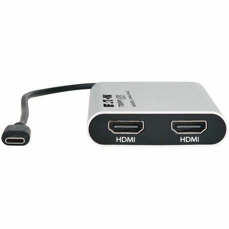 Eaton Tripp Lite Series USB-C Adapter, Dual Display - 4K 60 Hz HDMI, 100W PD Passthrough, Silver, TAA — U444-2H-DL