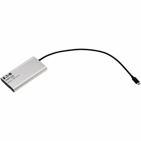 Eaton Tripp Lite Series USB-C Adapter, Dual Display - 4K 60 Hz HDMI, 100W PD Passthrough, Silver, TAA — U444-2H-DL