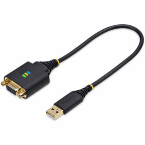 StarTech.com 1ft/30cm USB to Null Modem Serial Adapter Cable, COM Retention, FTDI, RS232, Changeable DB9 Nuts/Screws, Windows/macOS/Linux — 1P1FFCN-USB-SERIAL
