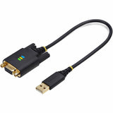 StarTech.com 1ft/30cm USB to Null Modem Serial Adapter Cable, COM Retention, FTDI, RS232, Changeable DB9 Nuts/Screws, Windows/macOS/Linux — 1P1FFCN-USB-SERIAL