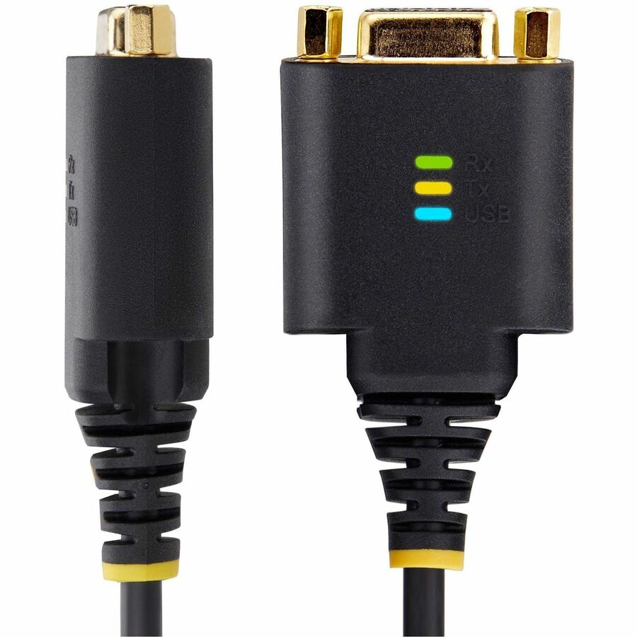 StarTech.com 1ft/30cm USB to Null Modem Serial Adapter Cable, COM Retention, FTDI, RS232, Changeable DB9 Nuts/Screws, Windows/macOS/Linux — 1P1FFCN-USB-SERIAL