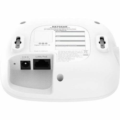 Netgear WAX210 Dual Band Wi-Fi 6 IEEE 802.11 a/b/g/n/ac/ax/e 1.80 Gbit/s Wireless Access Point - Indoor — WAX210-100NAS