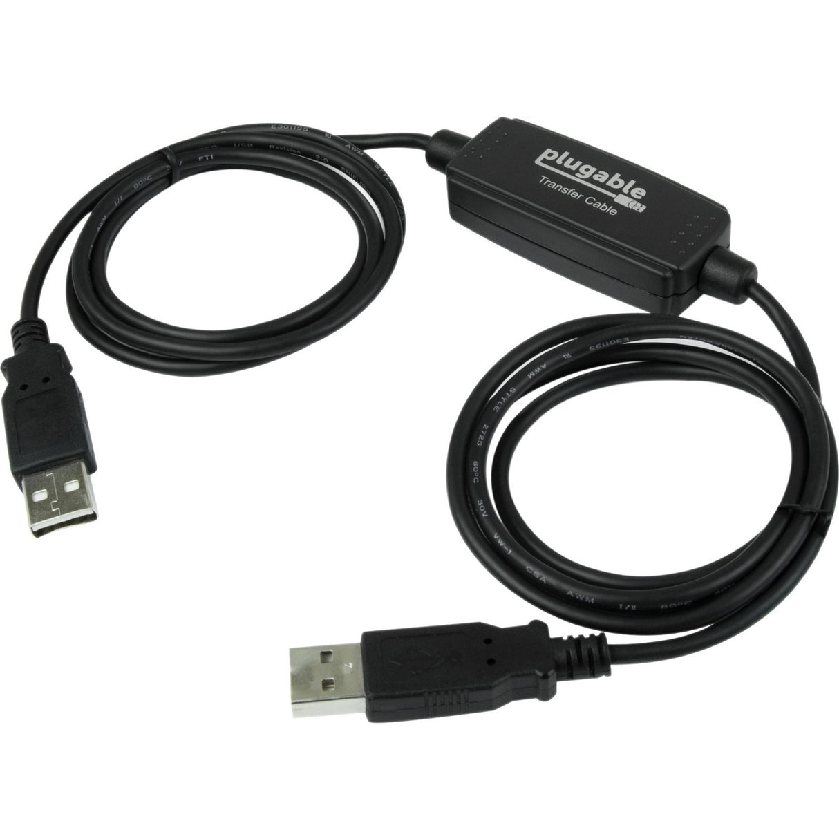 Plugable USB 2.0 Transfer Cable, Unlimited Use, Transfer Data Between 2 Windows PC's — USB-EASY-TRAN