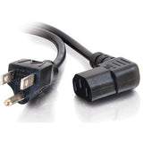 C2G 10ft Universal Right Angle Power Cord - 18AWG - NEMA 5-15P to IEC320C13R - TAA Compliant — 27909