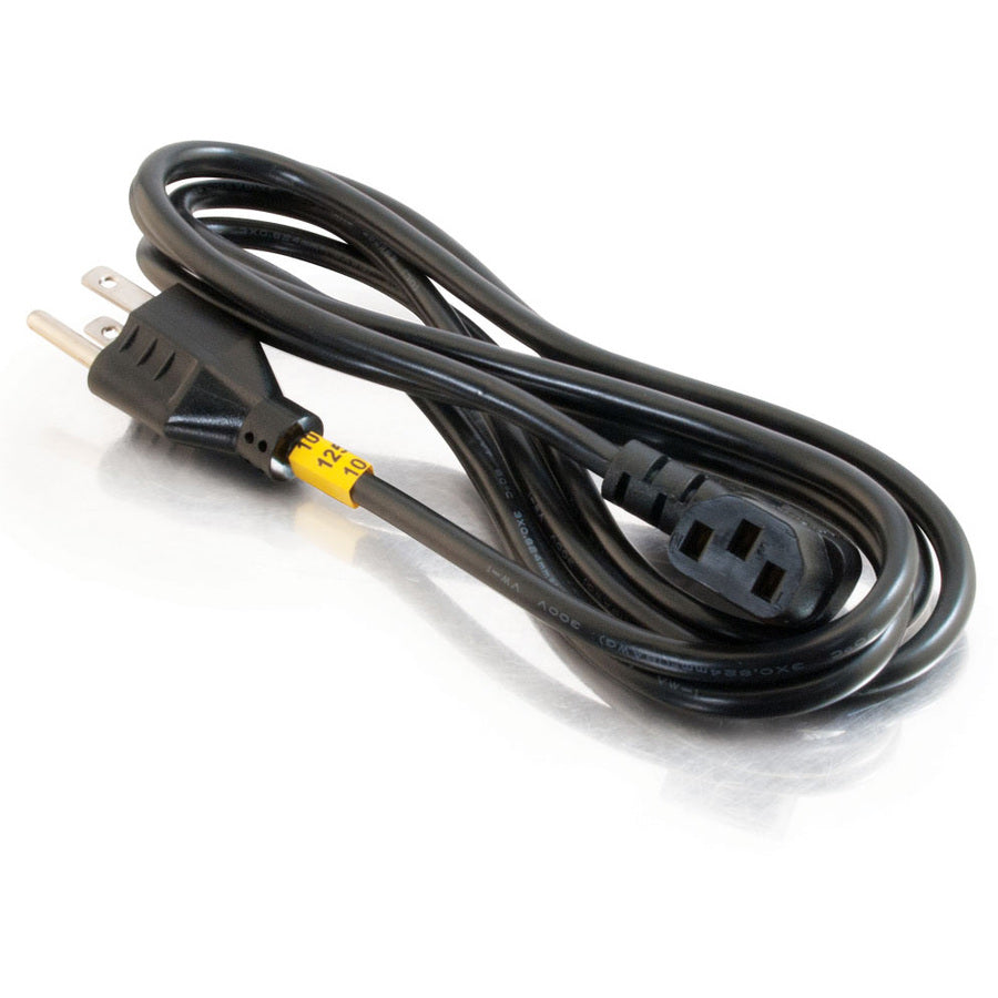 C2G 10ft Universal Right Angle Power Cord - 18AWG - NEMA 5-15P to IEC320C13R - TAA Compliant — 27909