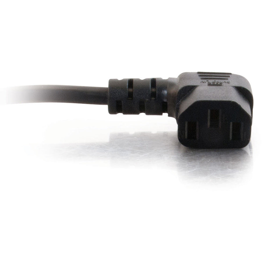 C2G 10ft Universal Right Angle Power Cord - 18AWG - NEMA 5-15P to IEC320C13R - TAA Compliant — 27909