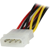 StarTech.com 12in LP4 to 2x Latching SATA Power Y Cable Splitter Adapter - 4 Pin Molex to Dual SATA — PYO2LP4LSATA