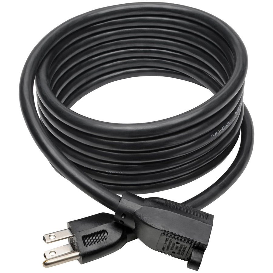 Eaton Tripp Lite Series Power Extension Cord, NEMA 5-15P to NEMA 5-15R - Heavy-Duty, 15A, 120V, 14 AWG, 10 ft. (3.05 m), Black — P024-010